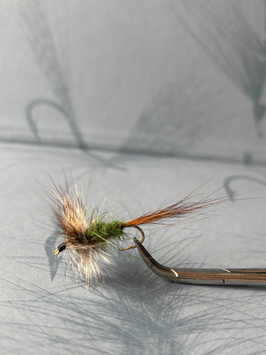 Lee Wulff’s grey Wulff with Olive green body